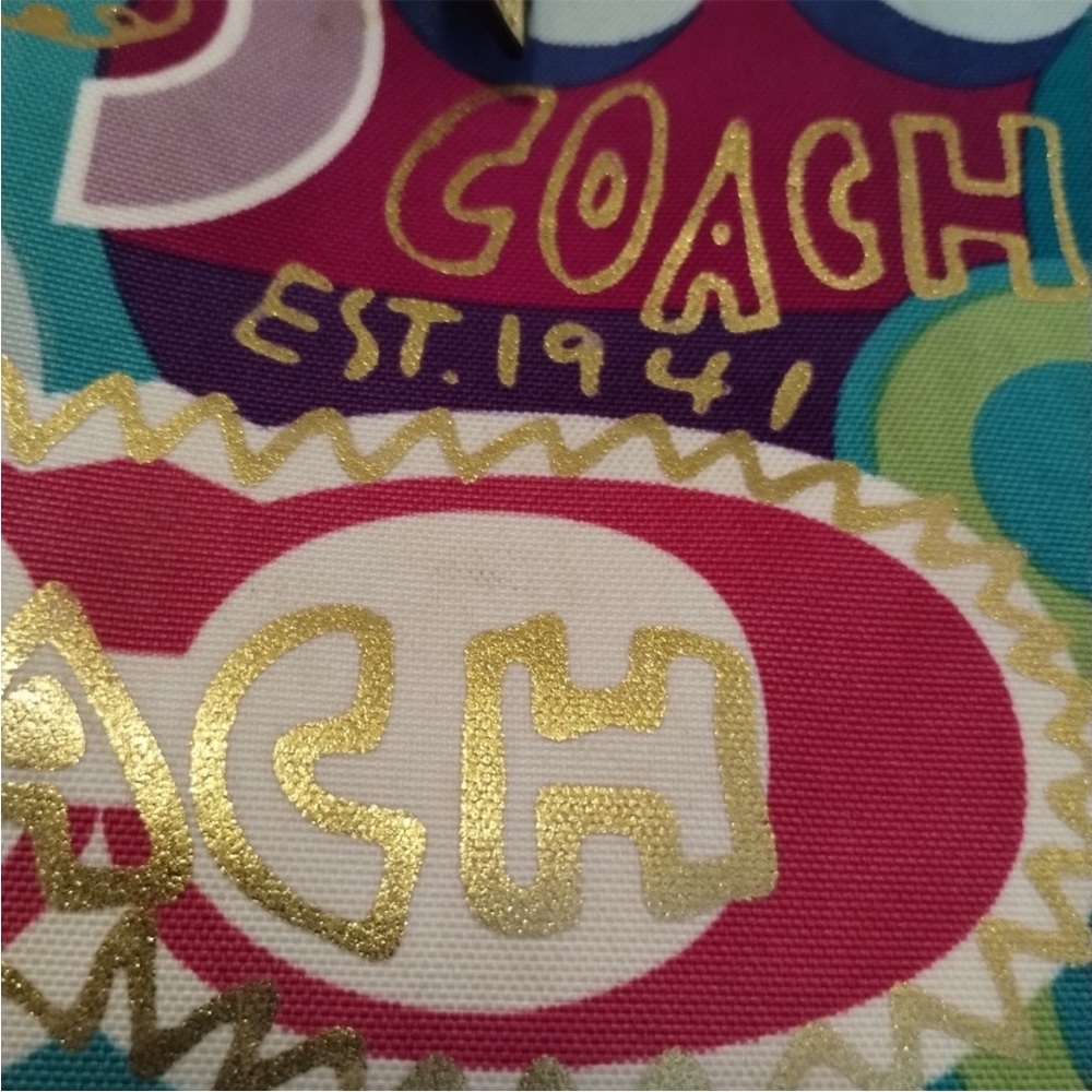 Coach Poppy Graffiti Multi Colored Crossbody Bag - Picture 6 of 12